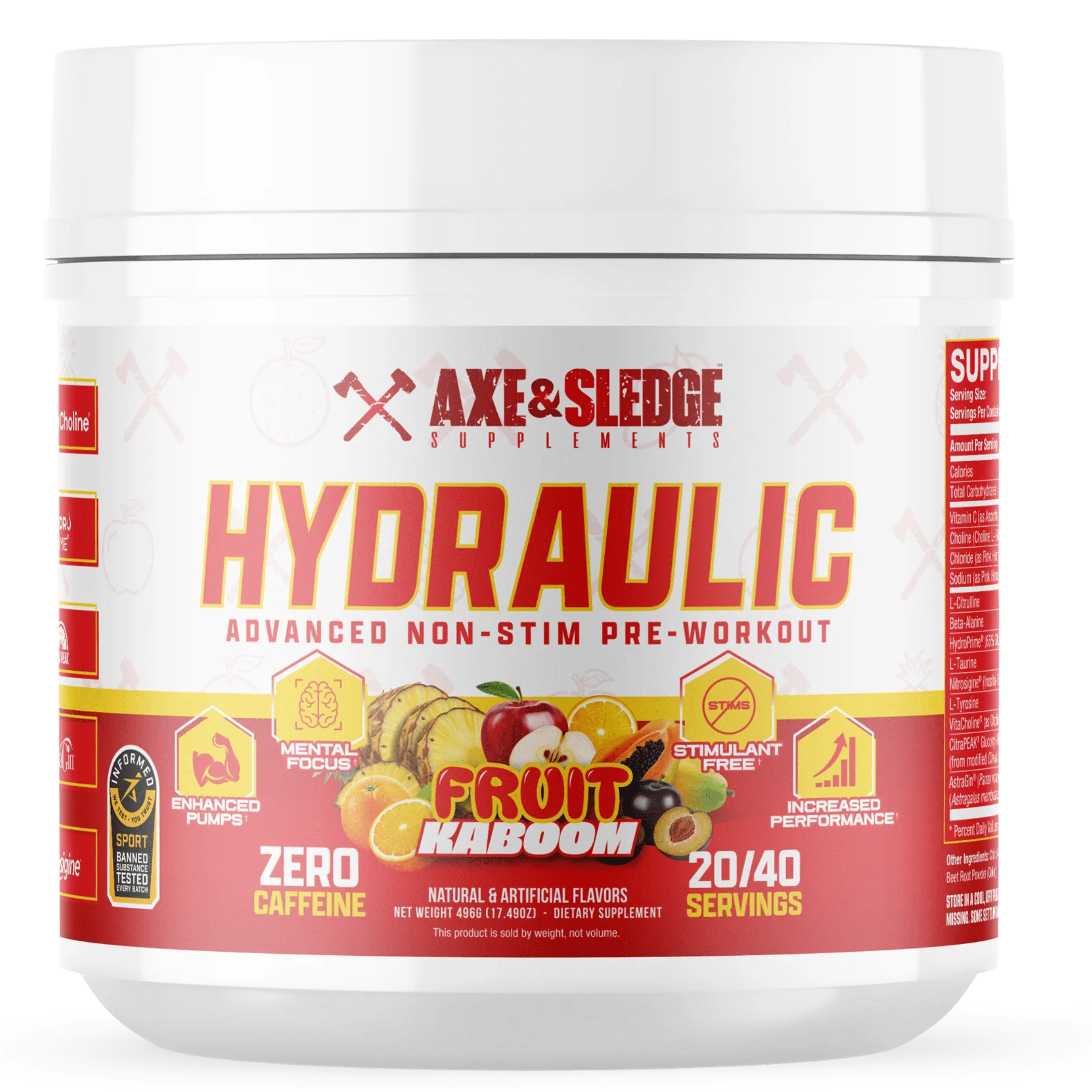 Axe & Sledge Hydraulic Stim-Free Pre-Workout