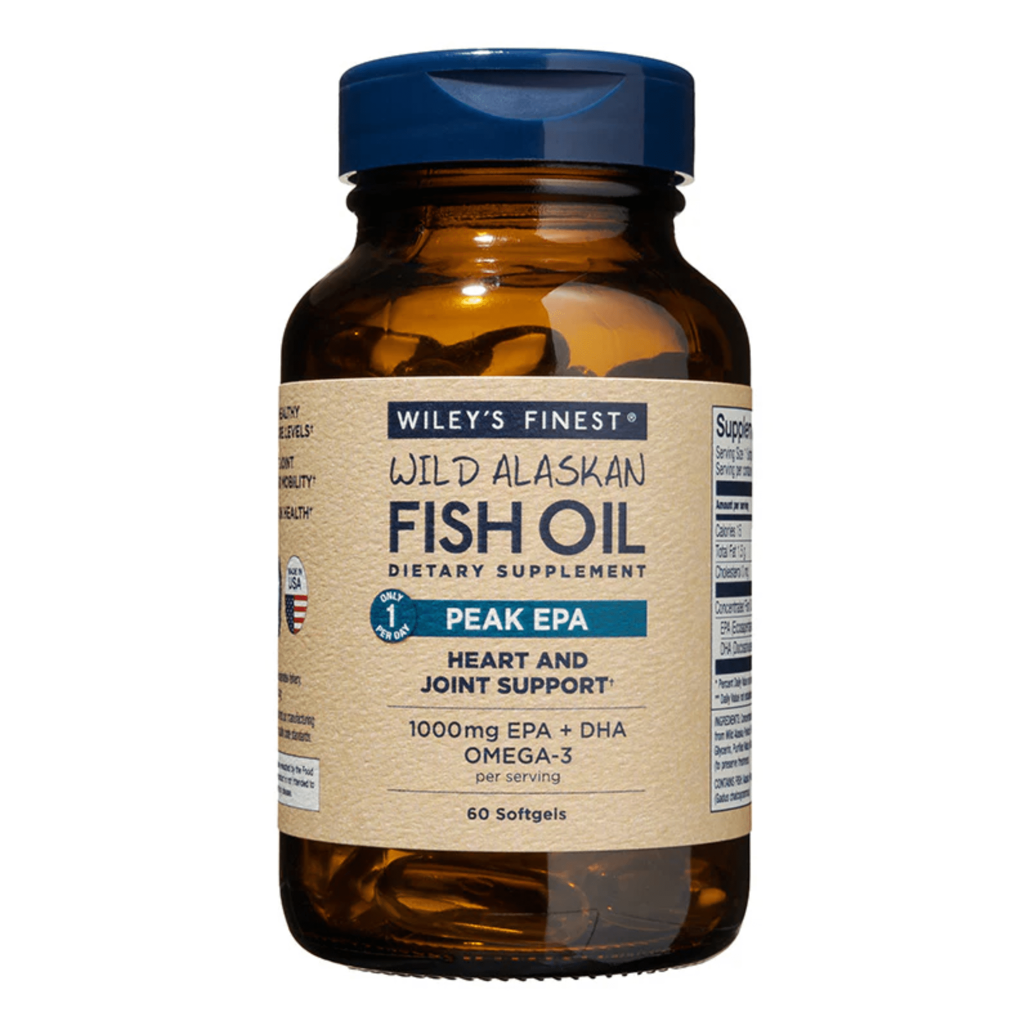 Wiley's Finest Peak EPA – High-Potency Wild Alaskan Fish Oil, 1000mg