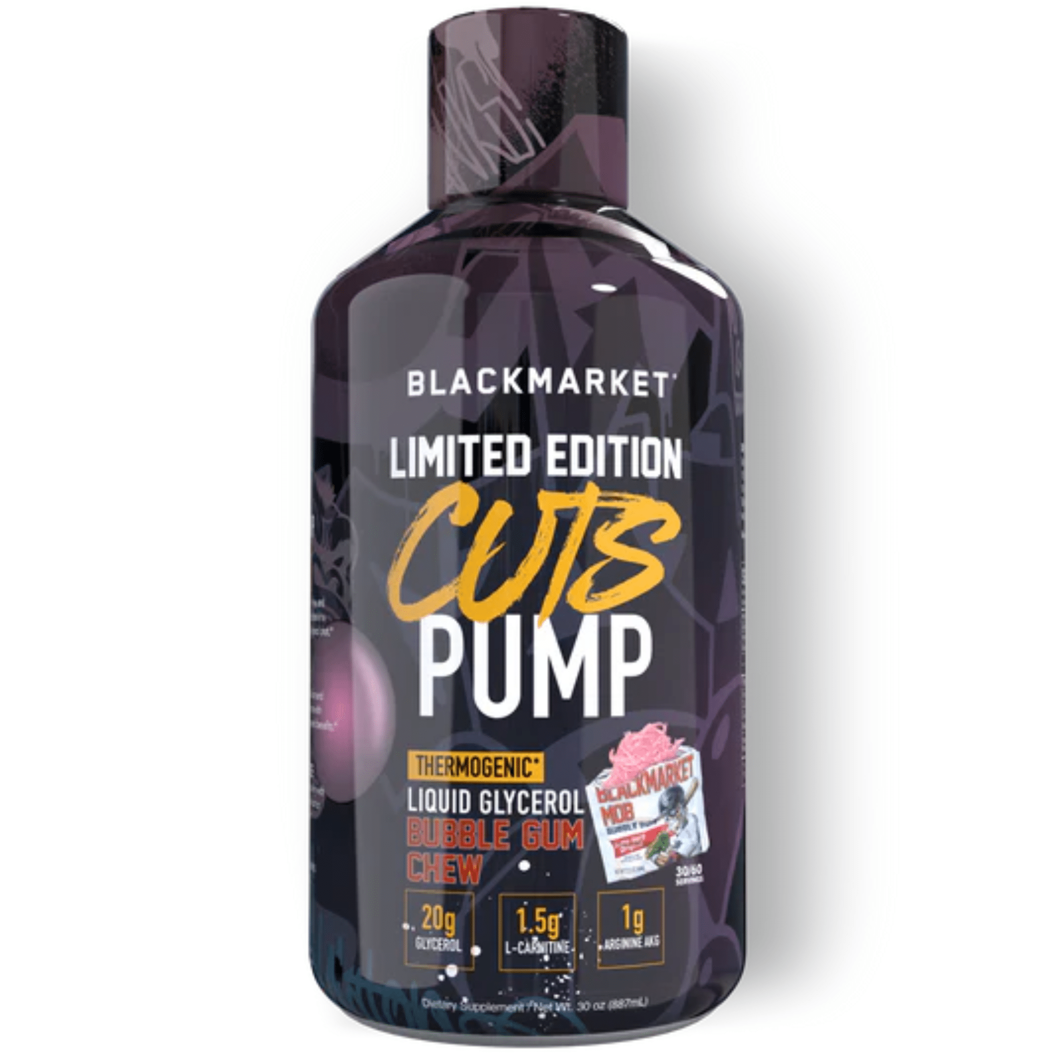 Black Market CUTS Pump — 20g Liquid Glycerol with L-Carnitine, Stim-Free