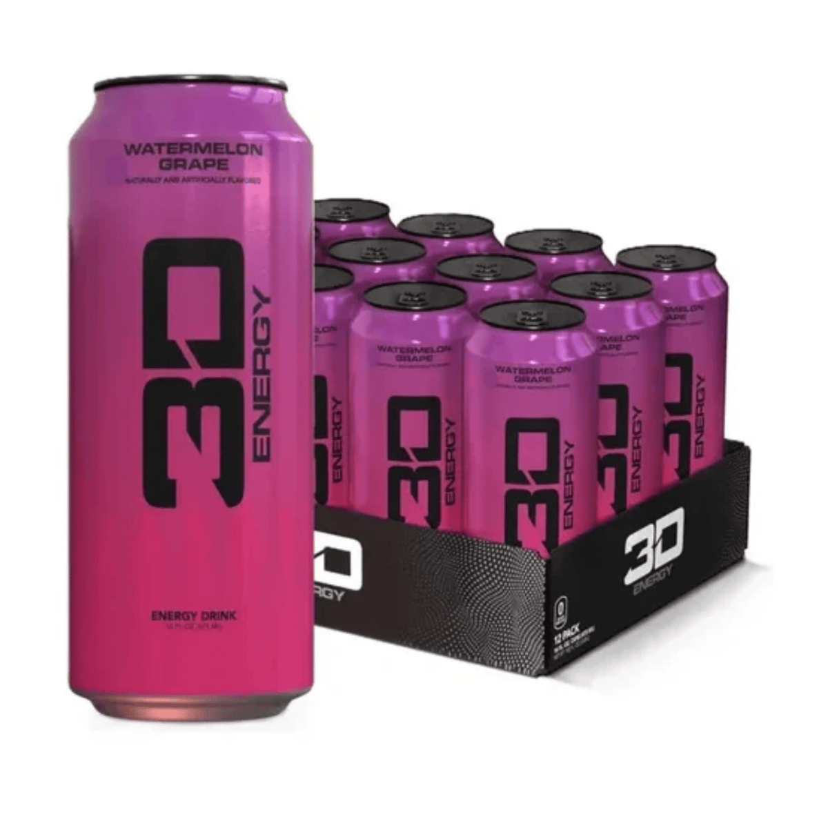 3D Energy, Case size, Watermelon Grape flavor