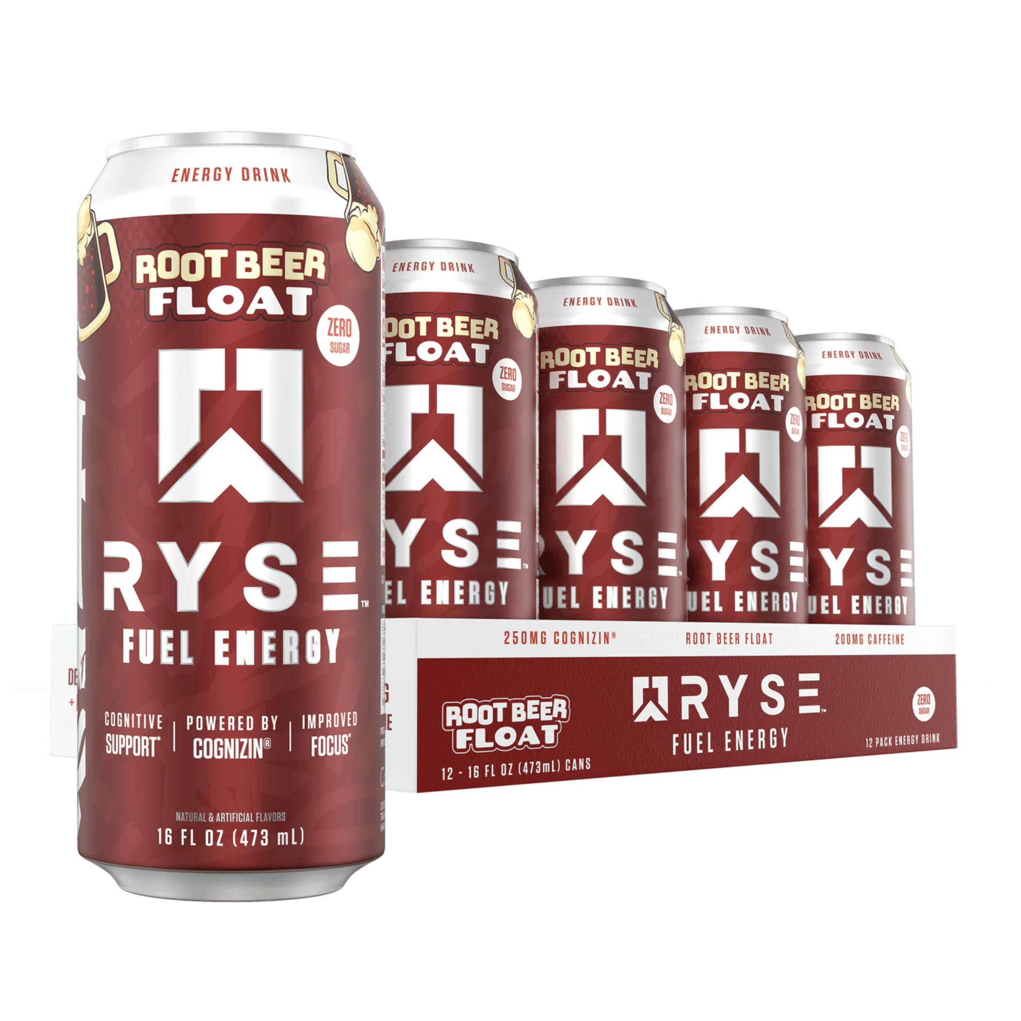 Ryse Energy, 12ct size, Root Beer flavor