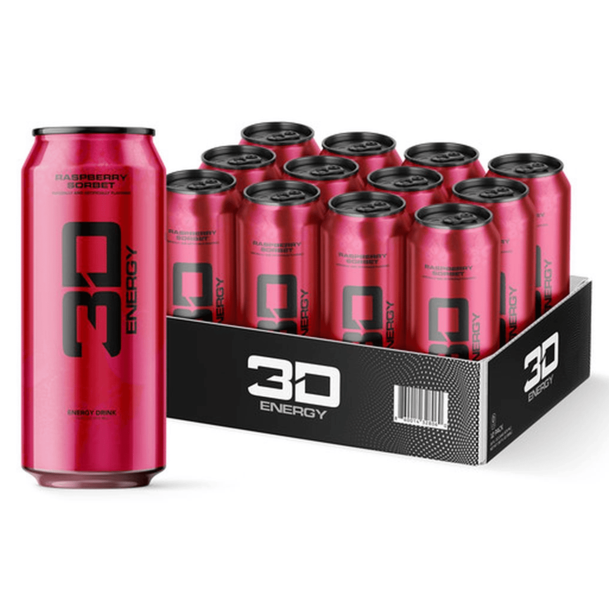 3D Energy, Case size, Raspberry Sorbet flavor