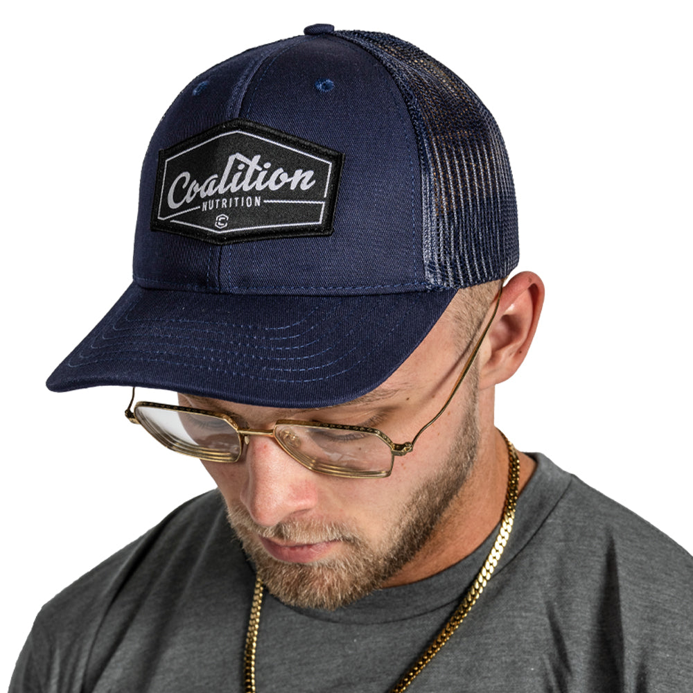 Coalition Nutrition USA Made Trucker Hat Blue