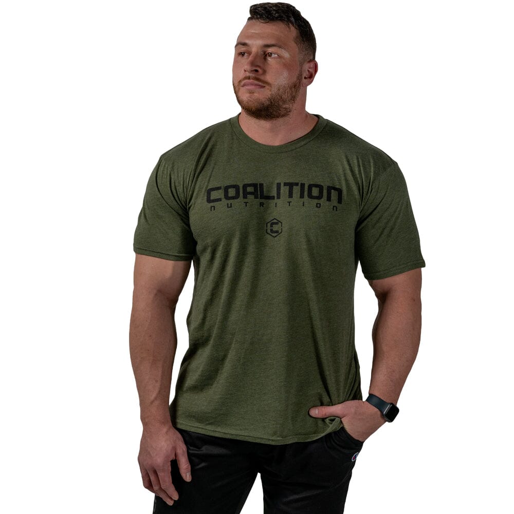 Front Coalition Nutrition Premium Black Logo Tee - Army