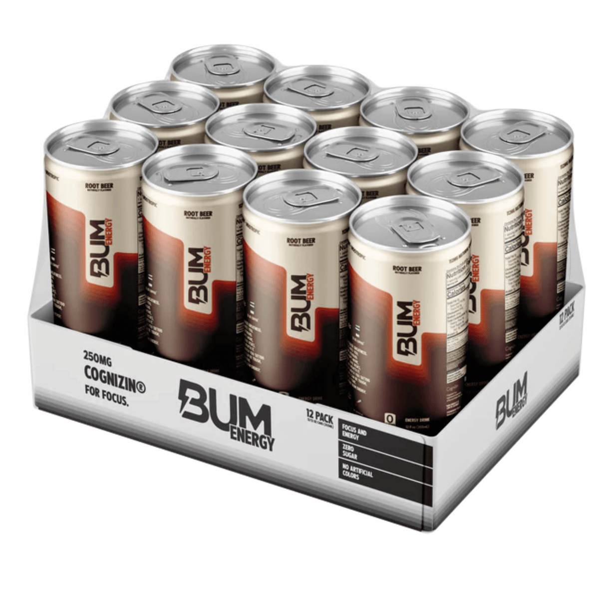 Bum Energy, 12ct size, Root Beer flavor