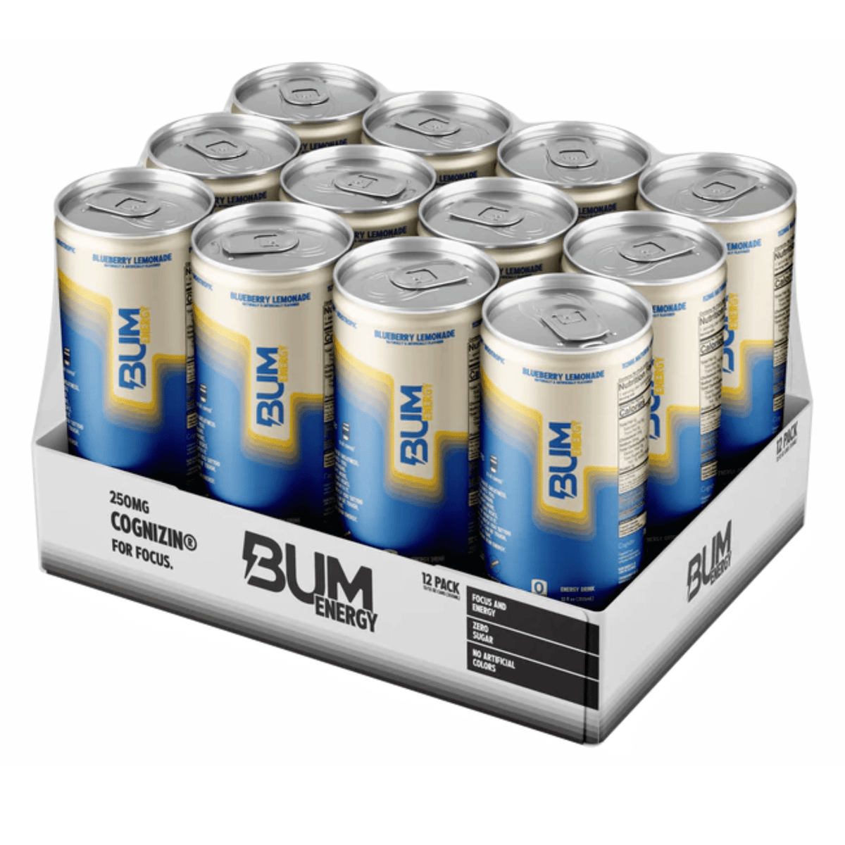 Bum Energy, 12ct size, Blueberry Lemonade flavor