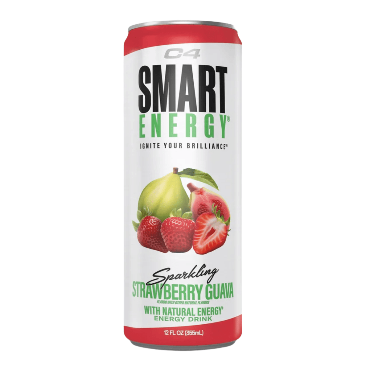 C4 Smart Energy pre-workout powder, 12ct size, Strawberry Guava flavor