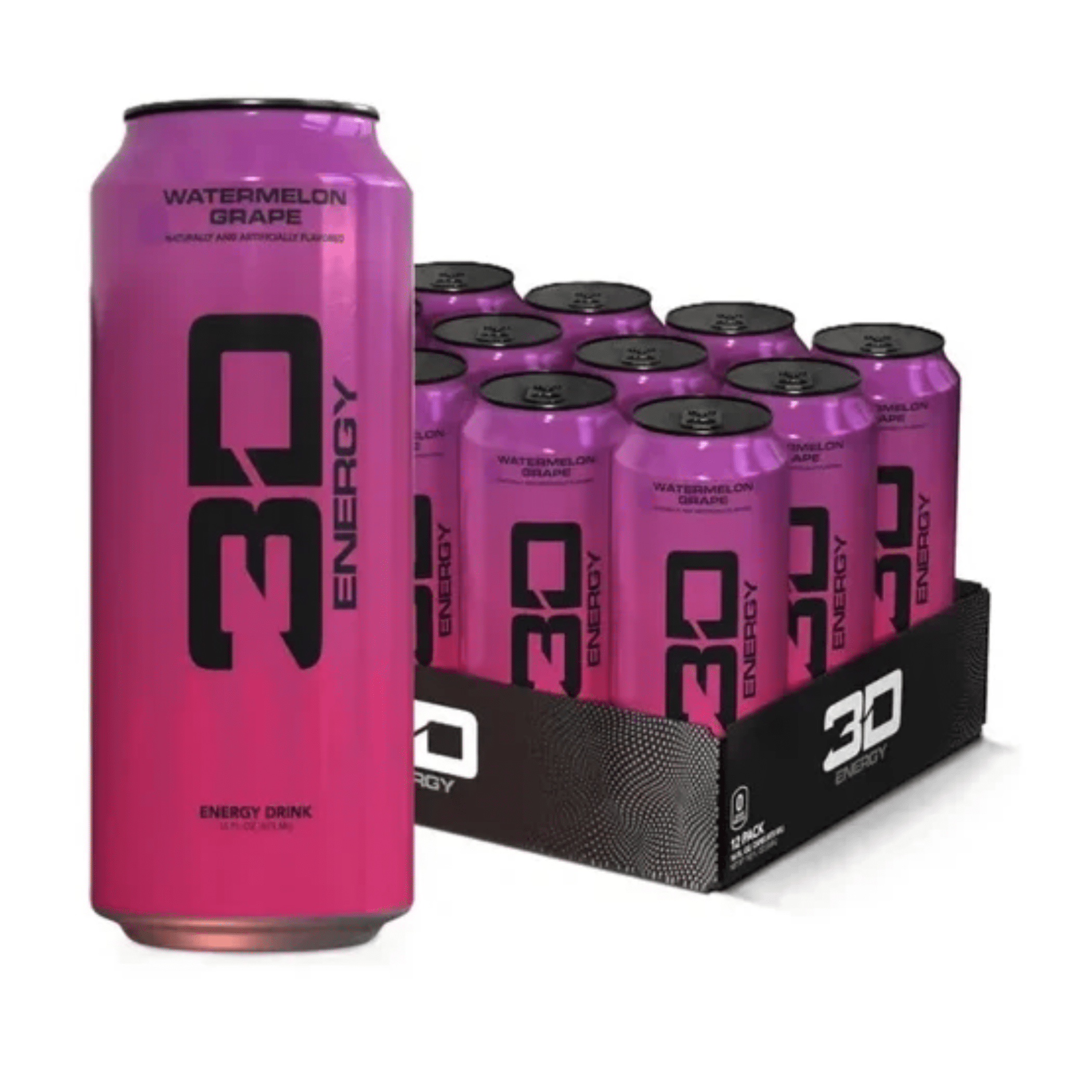 3D Energy, Case size, Watermelon Grape flavor