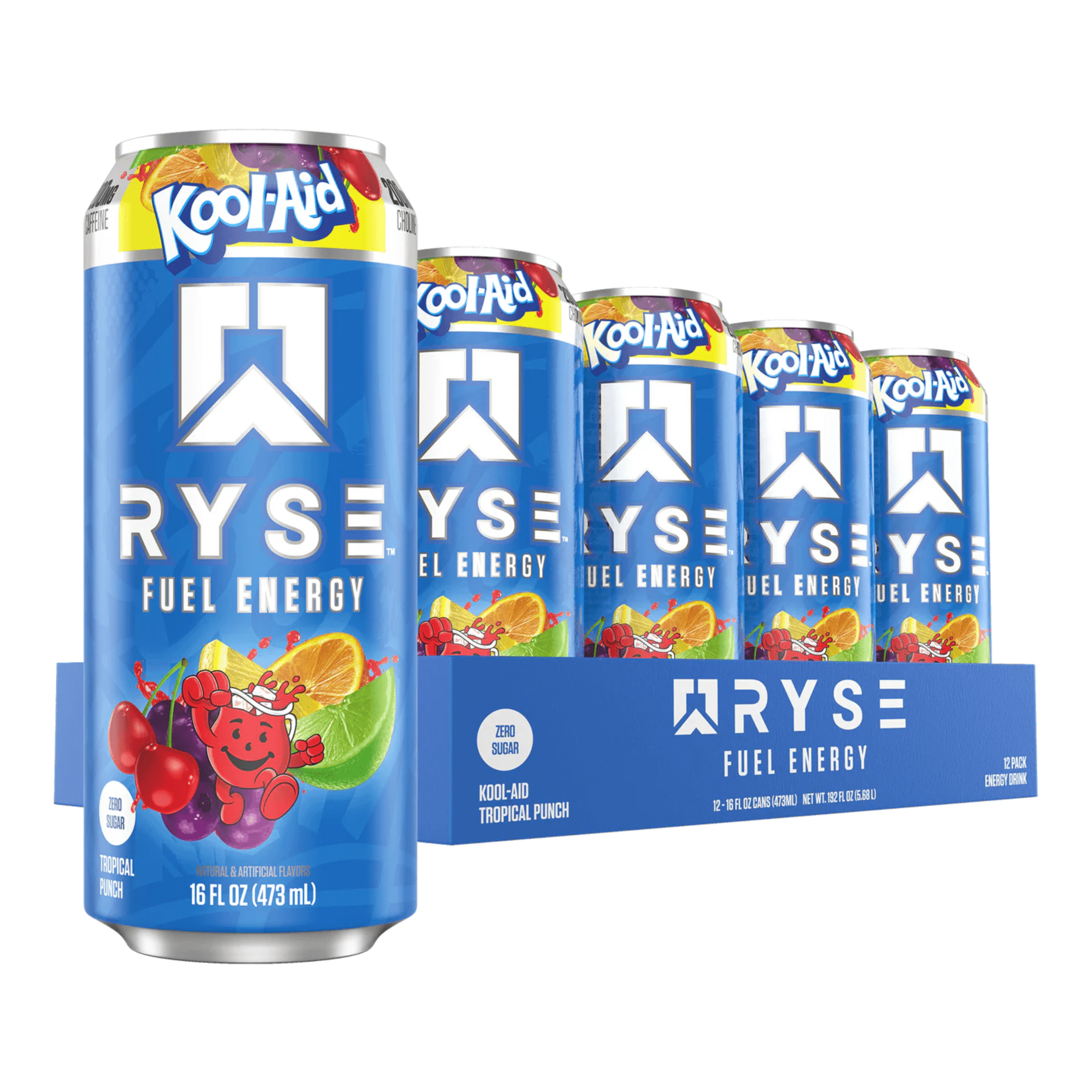 Ryse Energy, 12ct size, Kool Aid Tropical Punch flavor