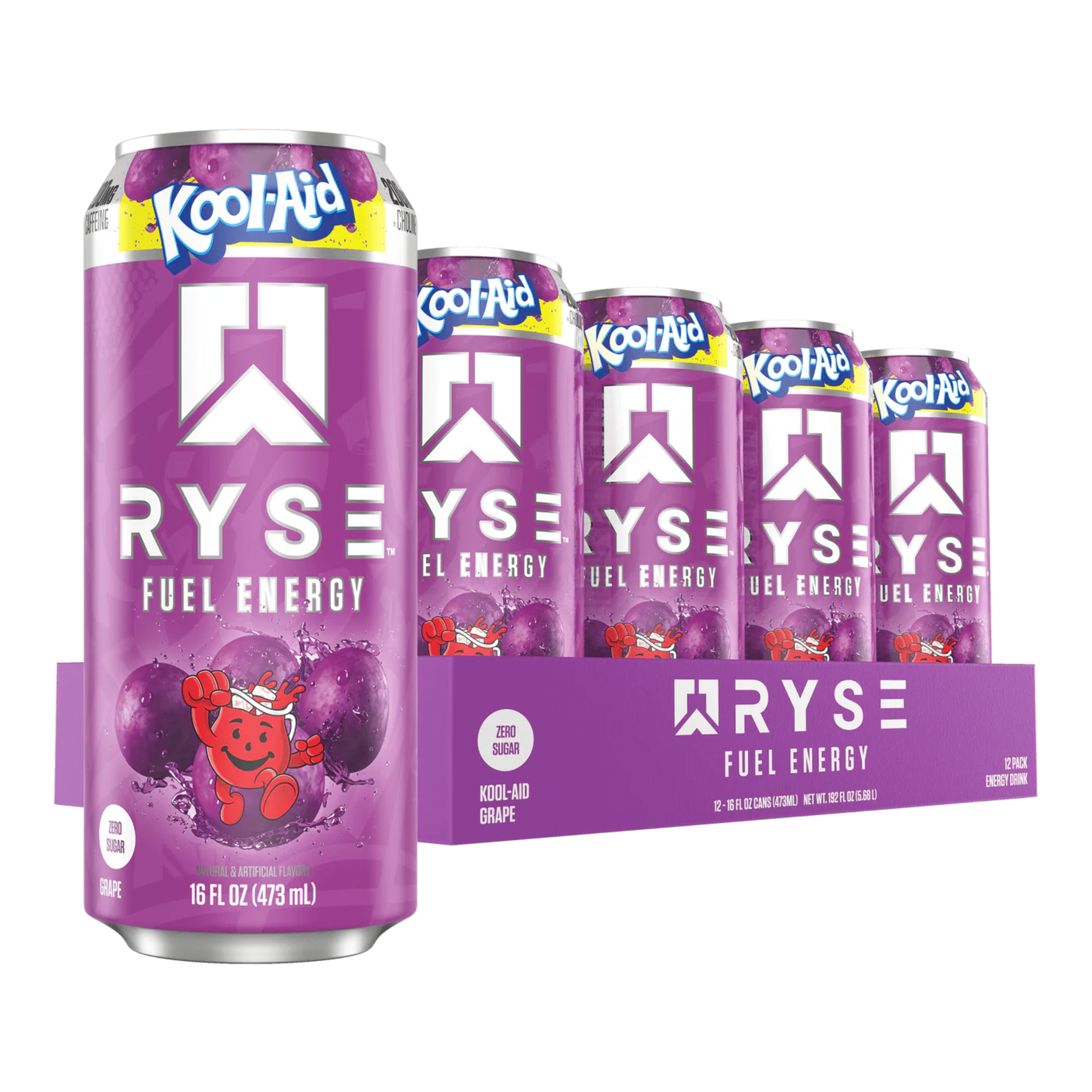 Ryse Energy, 12ct size, Kool Aid Grape flavor