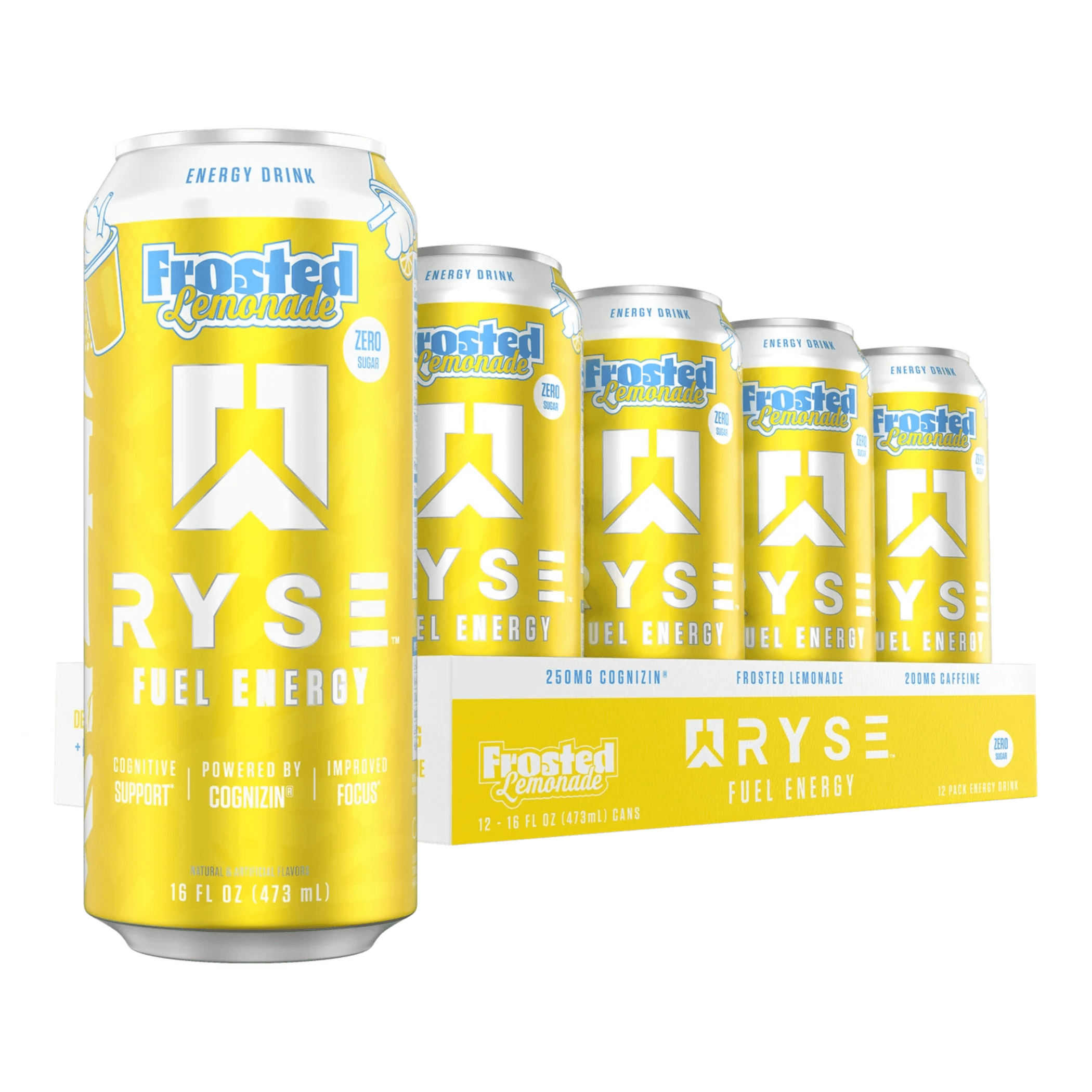 Ryse Energy, 12ct size, Lemonade flavor