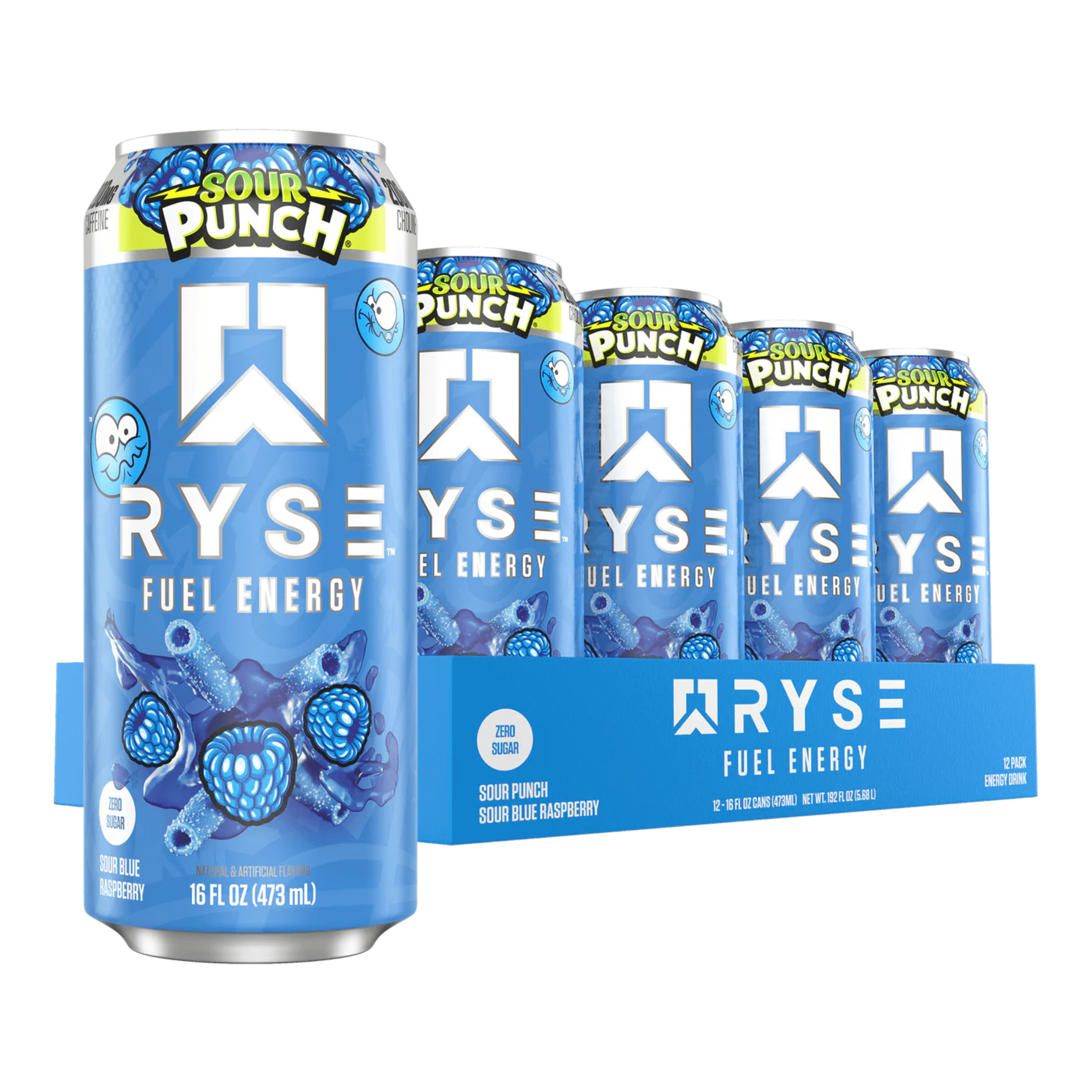 Ryse Energy, 12ct size, Blue Razz Sour Punch flavor
