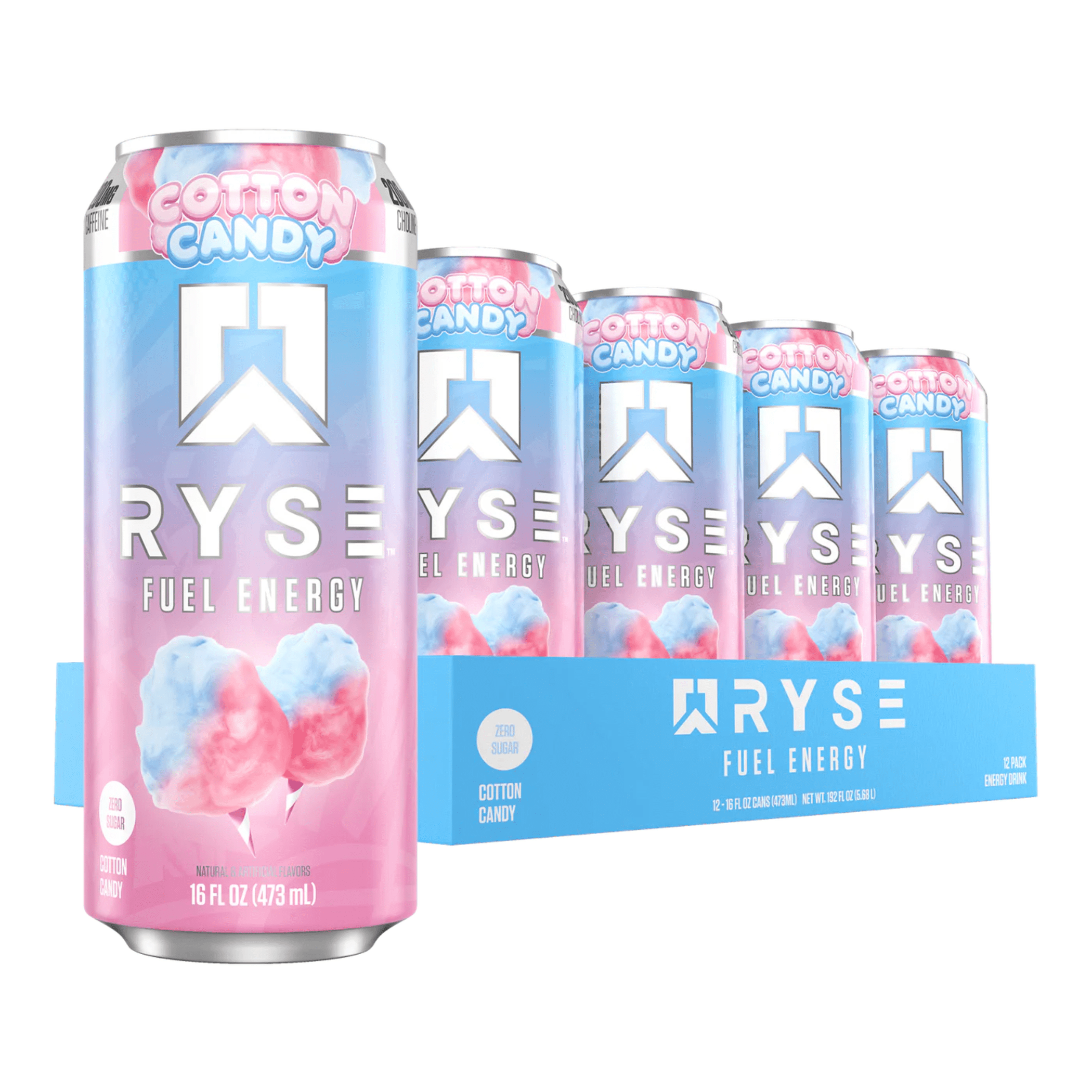 Ryse Energy, 12ct size, Cotton Candy flavor