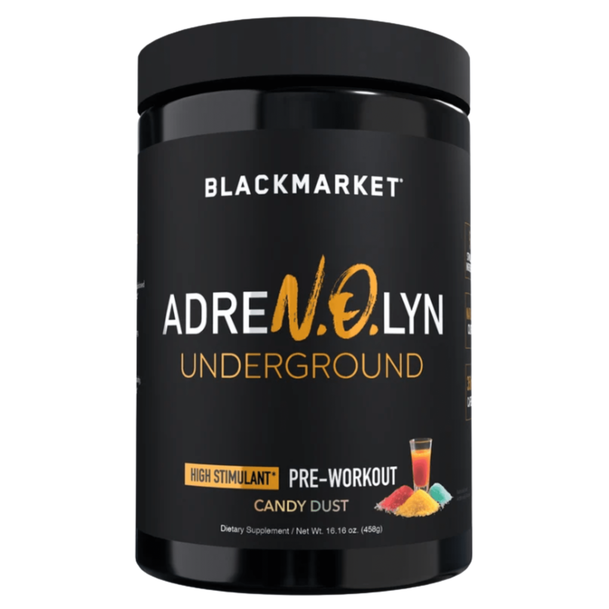 Black Market AdreNOlyn Underground — 300mg Caffeine, Multi-Stim, 400mg Alpha-GPC