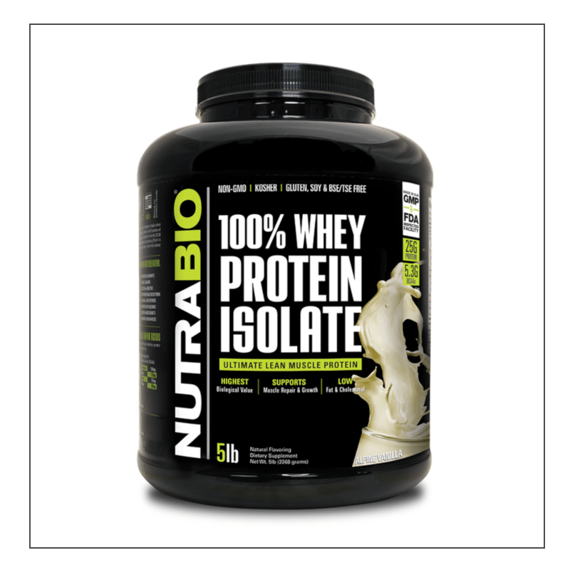 Alpine Vanilla 5lb. Nutra Bio 100% Whey Isolate Coalition Nutrition