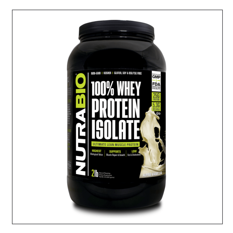 Alpine Vanilla 2lb. Nutra Bio 100% Whey Isolate Coalition Nutrition