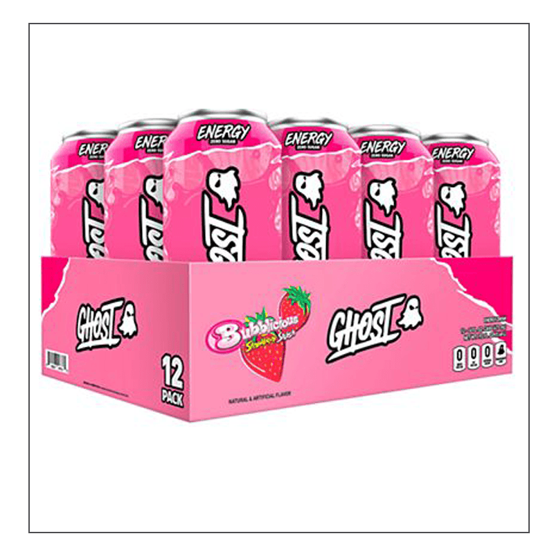 12 Pack Bubblicious Ghost Energy Coalition Nutrition