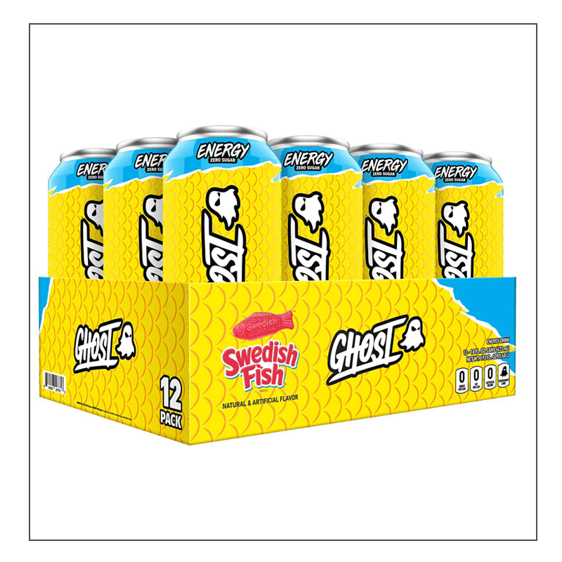 12 Pack Swedish Fish Ghost Energy Coalition Nutrition