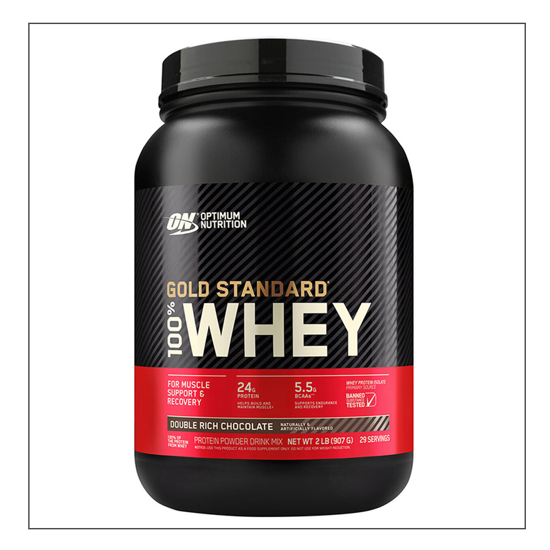 2lb. Double Rich Chocolate Optimum Nutrition 100% Gold Standard Whey Coalition Nutrition