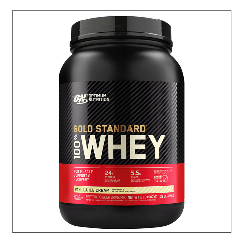 2lb. Vanillla Ice Cream Optimum Nutrition 100% Gold Standard Whey Coalition Nutrition