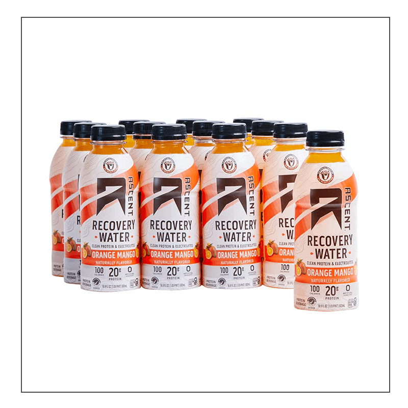 Orange Mango 12 pack Ascent Recovery Water Coalition Nutrition 