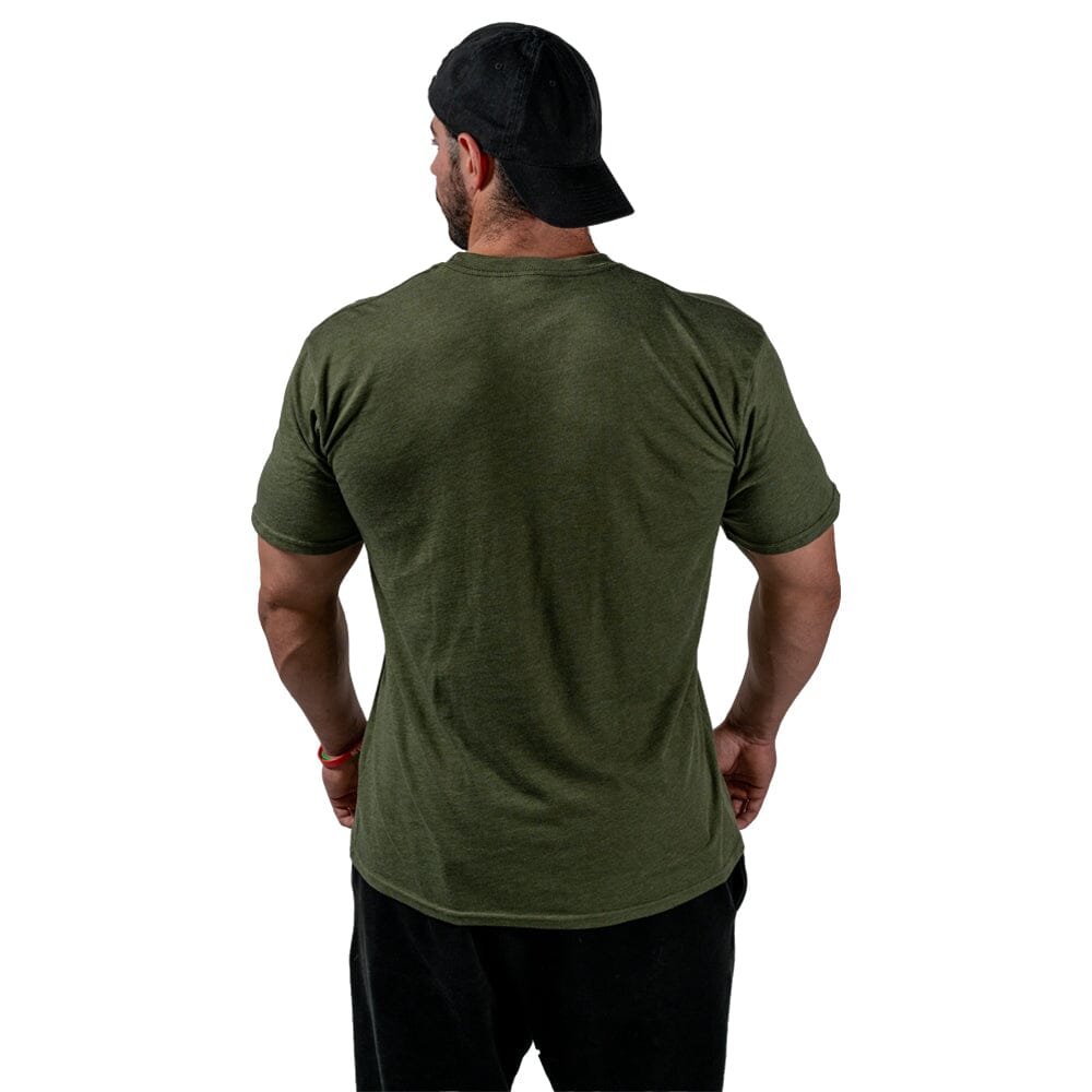 back Coalition Nutrition Premium Black Logo Tee - Army