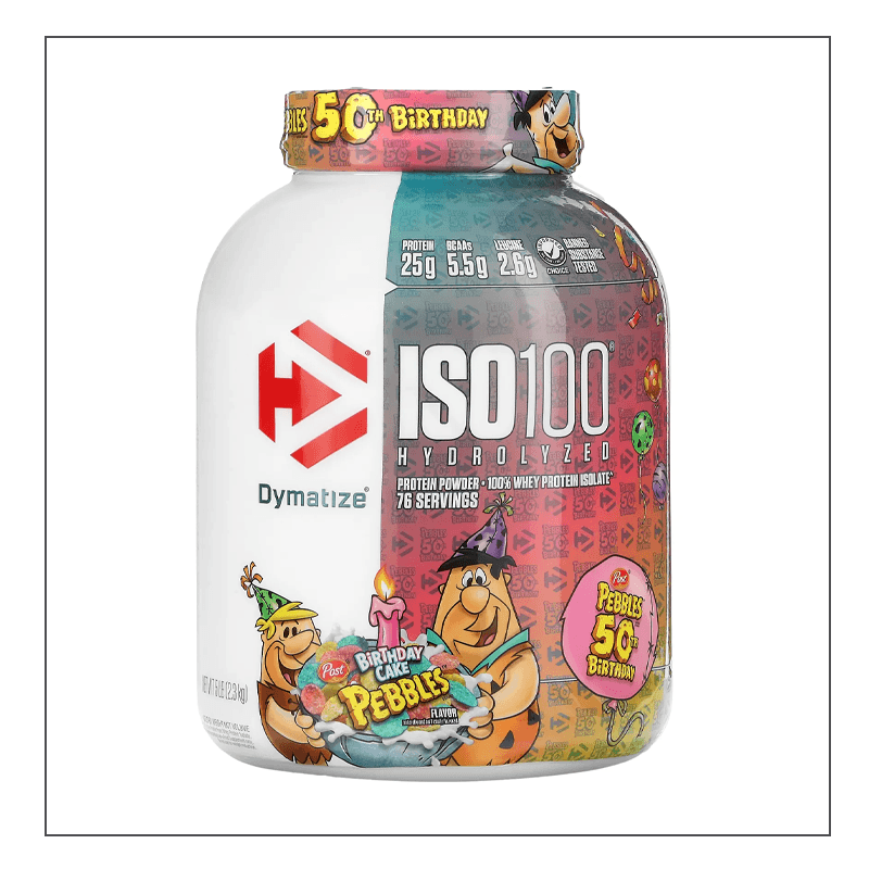 Birthday Cake Pebbles 5lb. Dymatize Iso 100 Coalition Nutrition 