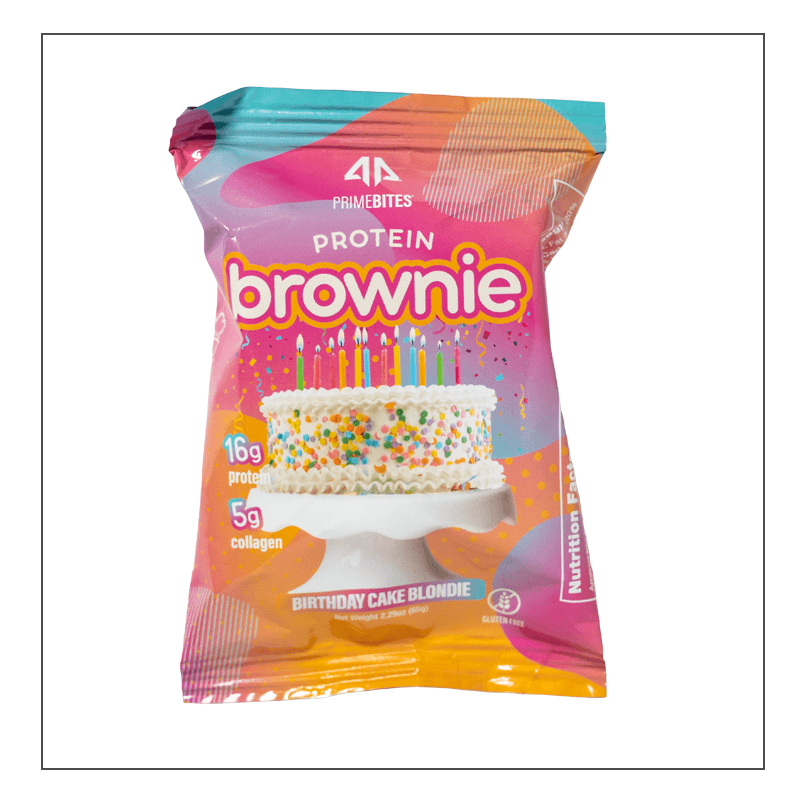 AP Regimen PrimeBites Protein Brownies Birthday Cake Blondie Flavor Coalition Nutrition