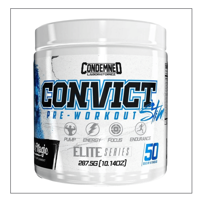 White Magic flavor Condemned Labz Convict Stim Pre-workout Coalition Nutrition