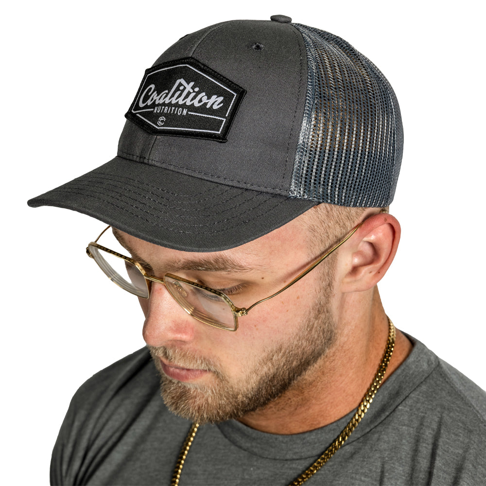 Coalition Nutrition USA Made Trucker Hat Grey