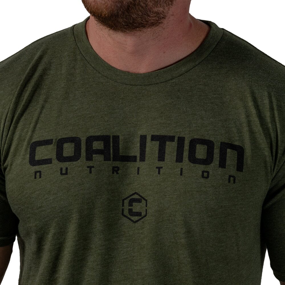 Logo Coalition Nutrition Premium Black Logo Tee - Army