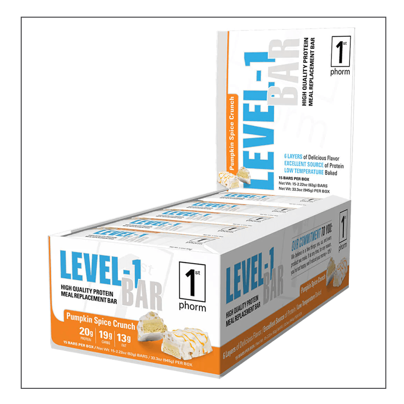 Pumpkin Spice Crunch 1st Phorm Level-1 Bar Coalition Nutrition 