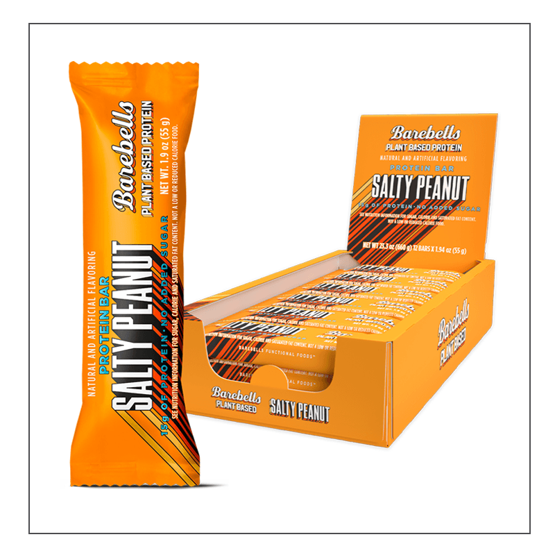 Vegan Salty Peanut 12ct. Barebells Plant Based Protein Bar Coalition Nutrition