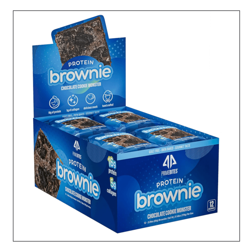 AP Regimen PrimeBites Protein Brownies Chocolate Cookie Monster Flavor Coalition Nutrition