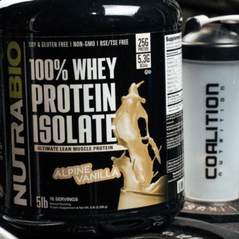 Alpine Vanilla Nutra Bio 100% Whey Isolate Coalition Nutrition