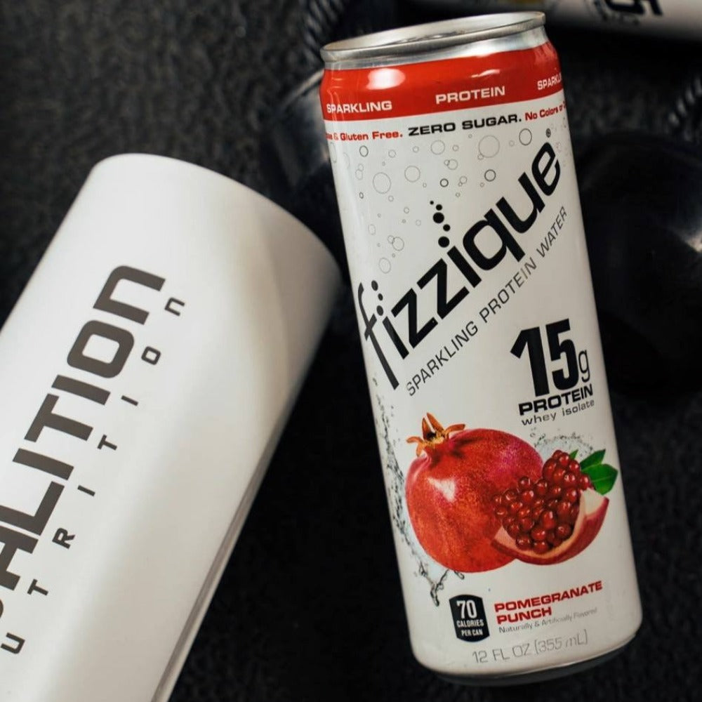 Pomegranate Punch Fizzique Sparkling Protein Water Coalition Nutrition