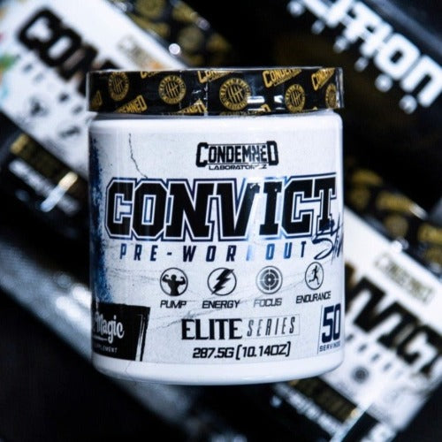 White Magic flavor Condemned Labz Convict Stim Pre-workout Elite Series Coalition Nutrition