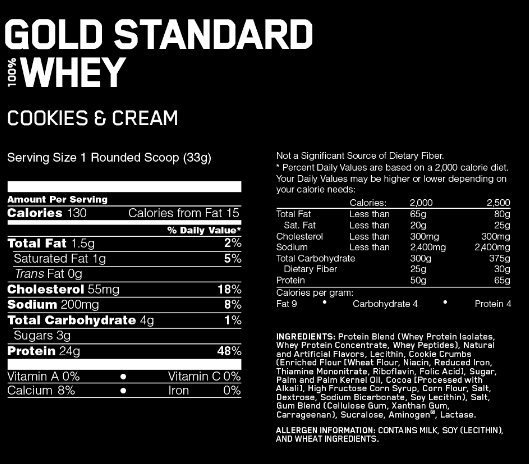 CoalitionNutrition,Optimum Nutrition - 100% Gold Standard Whey - CoalitionNutrition