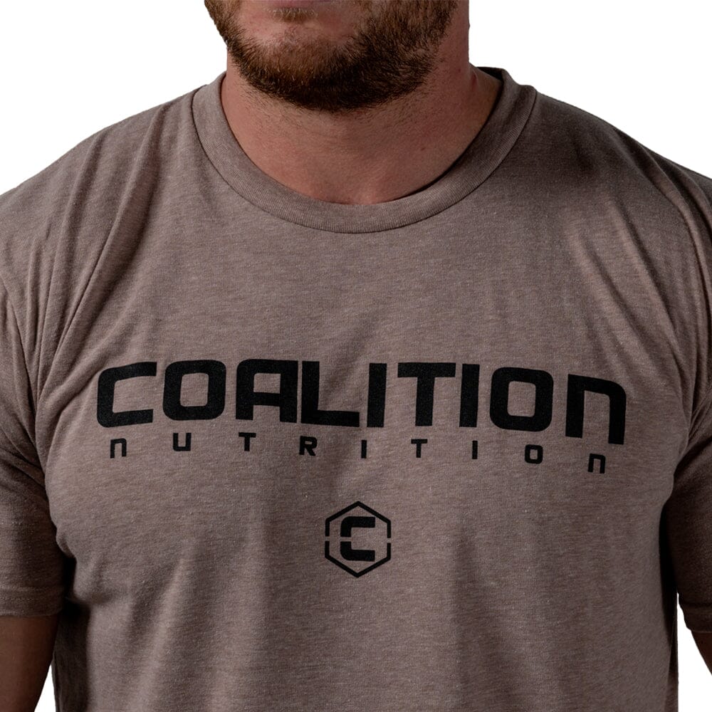 logo Coalition Nutrition Premium Black Logo Tee - Chocolate