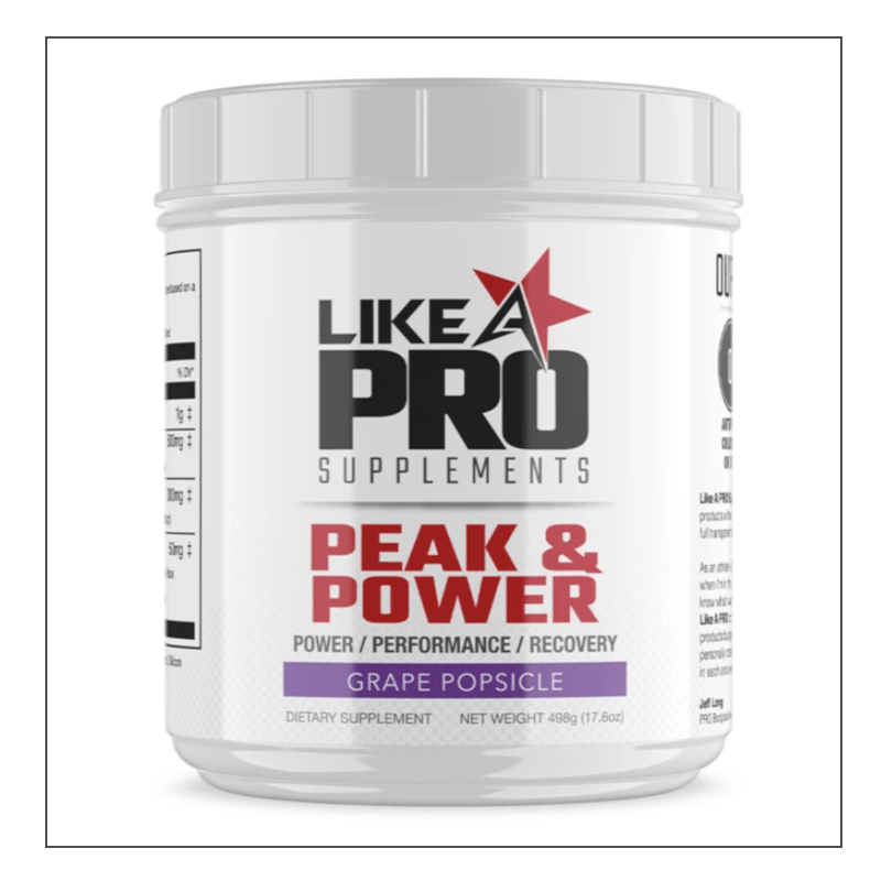 Like A Pro Supplements Peak & Power Grape Popsicle Coalition Nutrition 