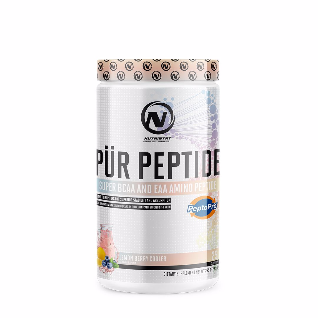 Nutristat Pur Peptide Super BCAA and EAA Amino Peptide Lemon Berry Cooler Flavor Coalition Nutrition