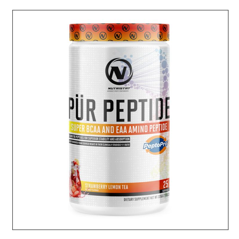 Nutristat Pur Peptide Super BCAA and EAA Amino Peptide Strawberry Lemon Tea Flavor Coalition Nutrition
