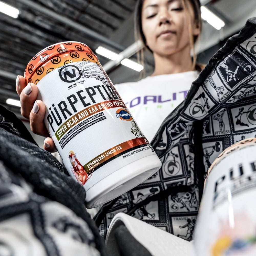 Nutristat Pur Peptide Super BCAA and EAA Amino Peptide Strawberry Lemon Tea Coalition Nutrition