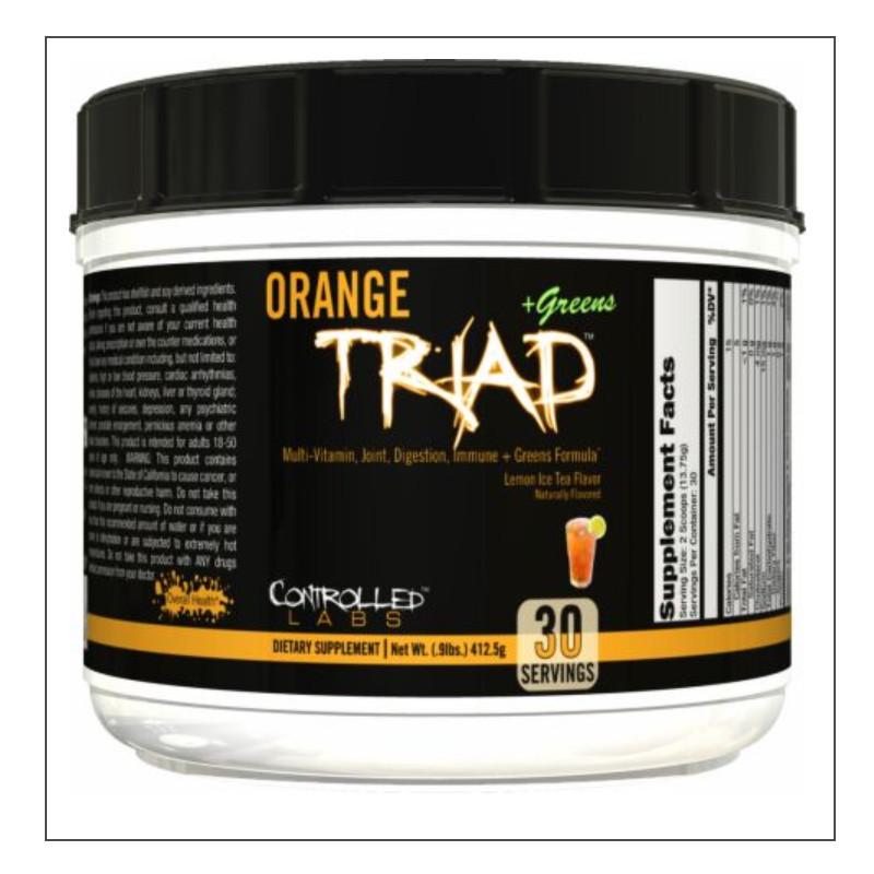 Lemon Ice Tea Flavor Controlled Labs Orange Triad Powder + Greens CoalitionNutrition