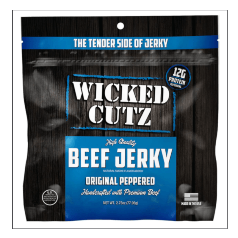 Original Peppered Wicked Cutz Beef Jerky Coalition Nutrition