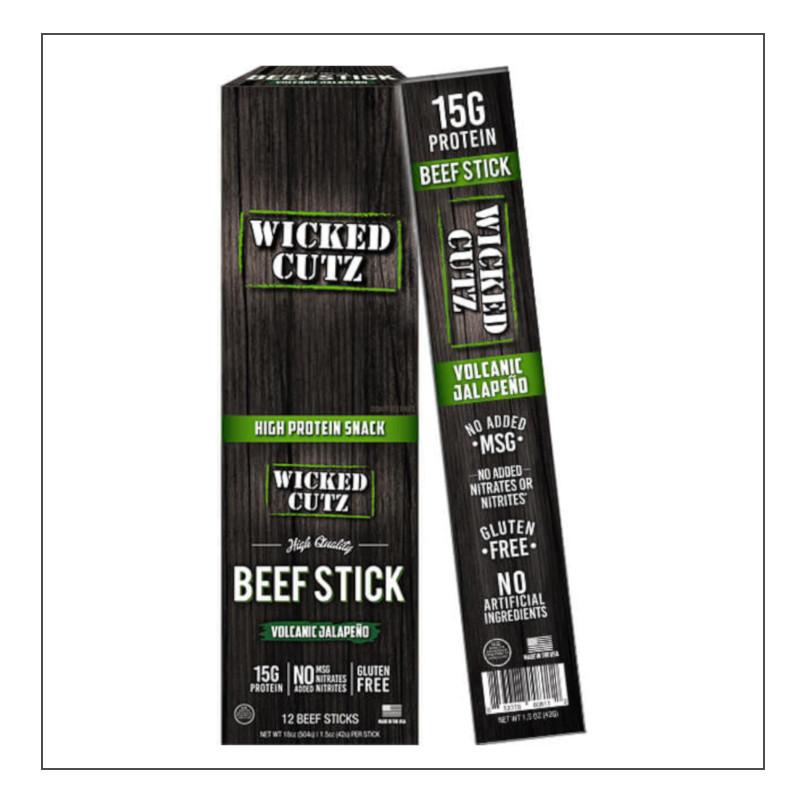 Volcanic Jalapeno Wicked Cutz Beef Sticks Coalition Nutrition