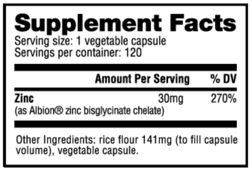 Nutra Bio Zinc Chelate